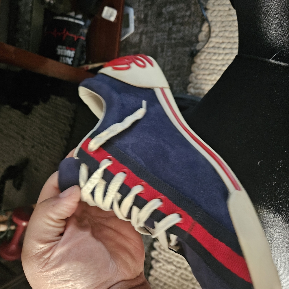 Gucci Blue and Red Sneakers